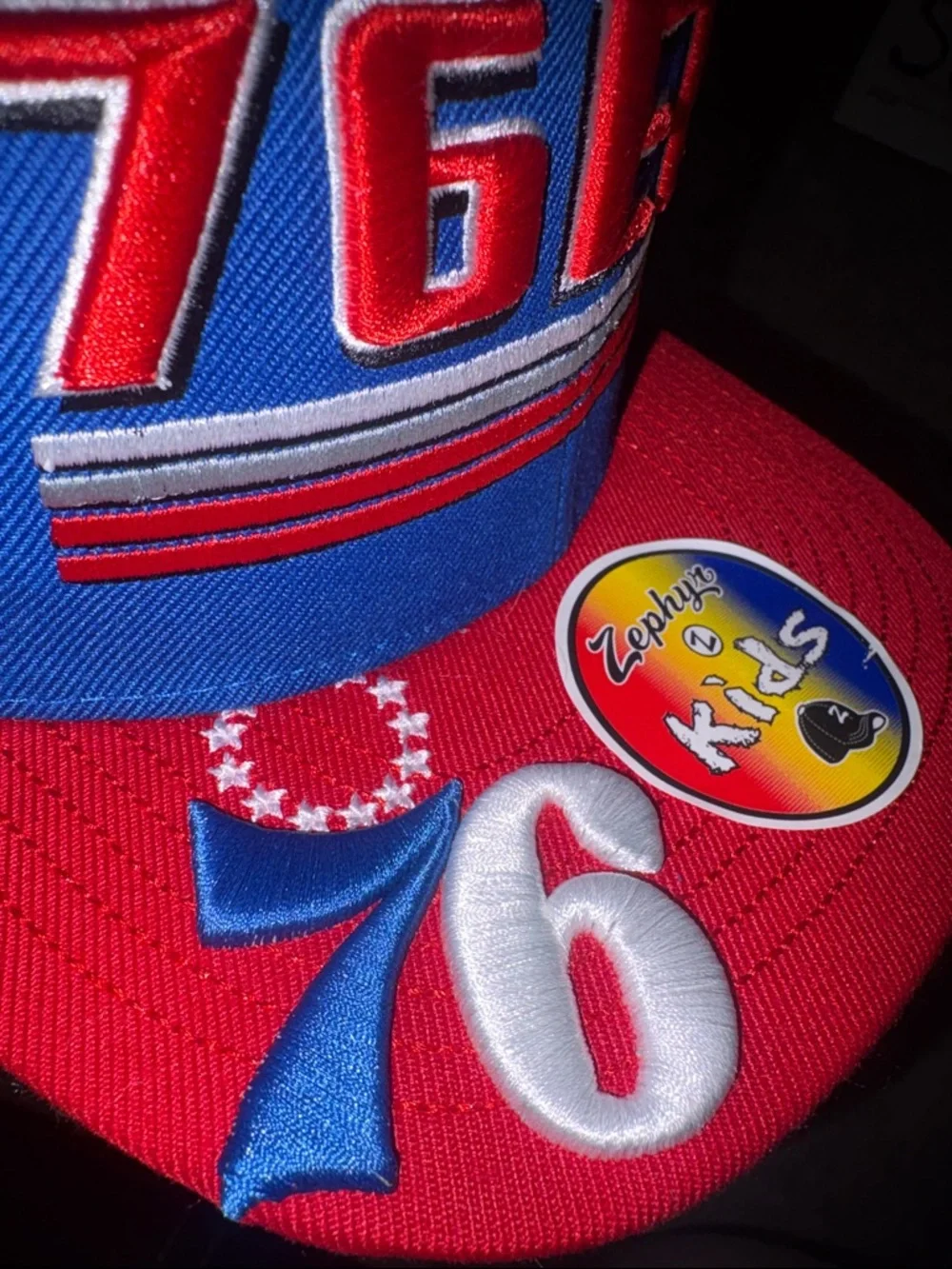 Zephyr Kids 76ERS Snapback Hat - Blue & Red Philadelphia new